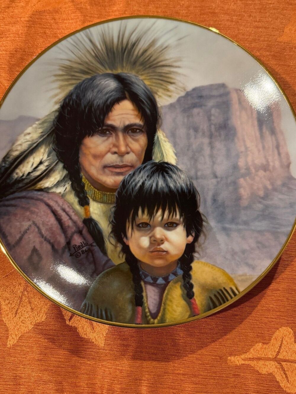 Gregory Perillo The Cheyenne Nation Native American Collector Plate 1987 Reco